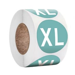 Vaatteiden kokoiset tarrat 500 kpl Vaaleansininen XL