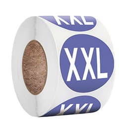 Vaatteiden kokoiset tarrat 500 kpl Sininen XXL
