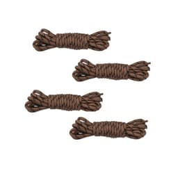 Runde skolisser 2-par brun 100 cm