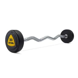 Ziva Zvo Urethane Ez Curl Barbell, Fast Skivstång 25 kg