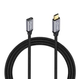 NÖRDIC 3m USB3.2 SuperSpeed ​​​​USB 5Gbps USB-C til C skjøtekabel med strømforsyning 60W og 4K60Hz video