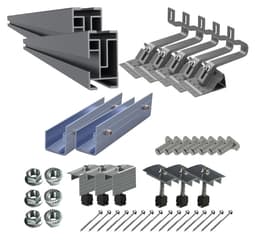 Festemateriell for 8 stk solcellepanel