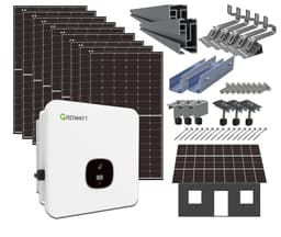Solcellepakke 10kW 400V 3-fas med festemateriell