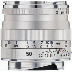 Zeiss Planar T* 50mm f/2 ZM sølv
