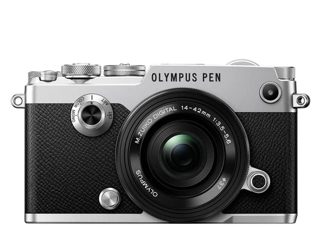 Olympus PEN-F Sølv Kit m/14-42mm EZ Sort - Elkjøp