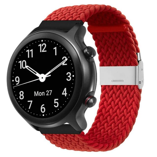 Flettet Elastik Armbånd Doro Watch - Mørkerød