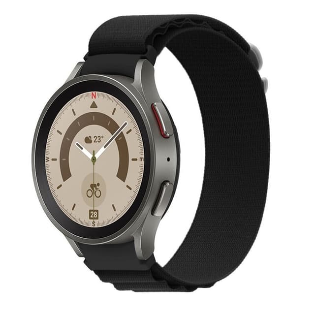 Artic Elastic nylon Armbånd Samsung Galaxy Watch 5 Pro (45mm) - Sort