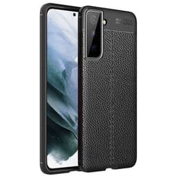 Lædermønstret TPU Cover Samsung Galaxy S23 Plus - Sort