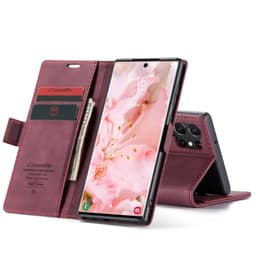 CaseMe Smart Magnet Flipdeksel Samsung Galaxy S23 Ultra - Burgund
