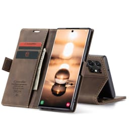 CaseMe Smart Magnet Flipdeksel Samsung Galaxy S23 Ultra - Coffee