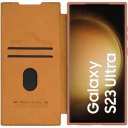 Nillkin Qin Pro flipcover Samsung Galaxy S23 Ultra - Brun