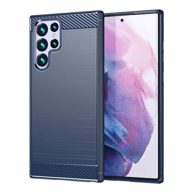 Borstat silikon skal Samsung Galaxy S23 Ultra - Blå