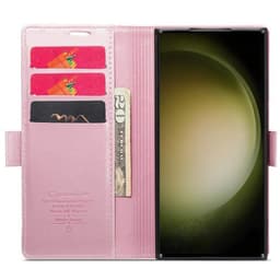 CaseMe Wallet 3-kort Samsung Galaxy S23 Ultra - Lyserød