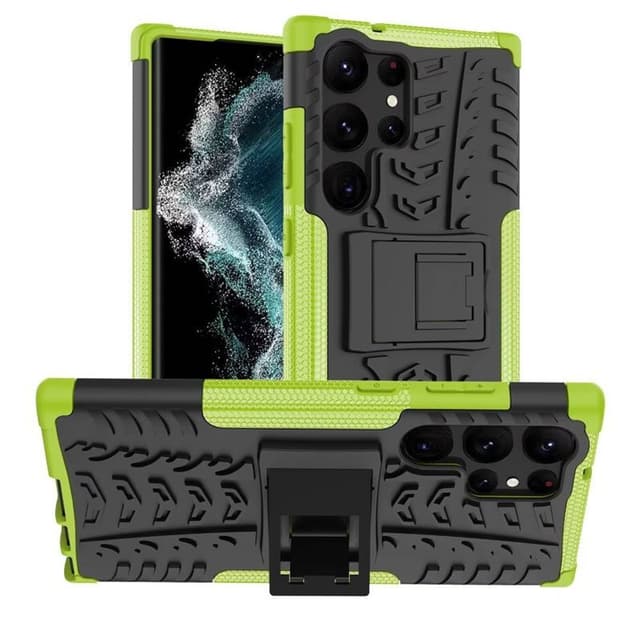 Stødbestandigt cover med stativ Samsung Galaxy S23 Ultra - Grøn