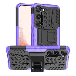 Iskunkestävä kuori jalustalla Samsung Galaxy S23 Plus - Violetti