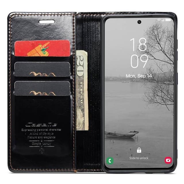 CaseMe mobilplånbok 3-kort Samsung Galaxy S23 Plus - Svart