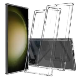 2-Pak silikondeksel gjenomsiktig Samsung Galaxy S23 Ultra