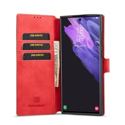 DG-Ming Wallet cover 3-kort Samsung Galaxy S23 Ultra - Rød