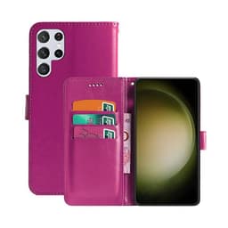 Wallet cover 3-kort Samsung Galaxy S23 Ultra - Lyserød