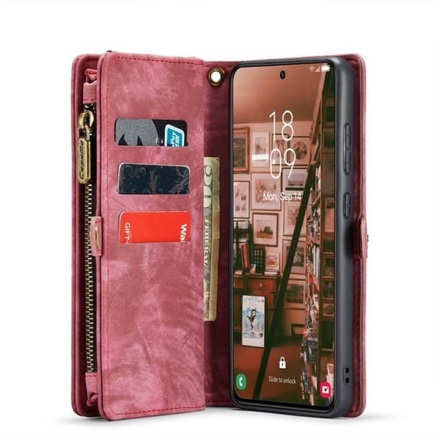 CaseMe Lompakkokotelo 11-kortti Samsung Galaxy S23 Plus - Punainen