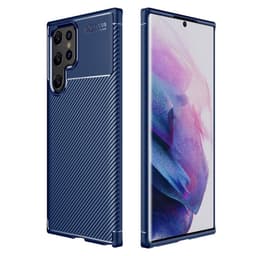 Carbon silikon skal Samsung Galaxy S23 Ultra - Blå