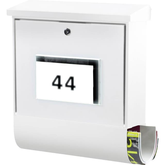 Brevlåda Burg Wächter Malaga 4400 W Stålbleck Vit