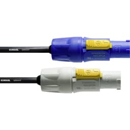 Cordial CFCA 3 FCB Strøm Tilslutningskabel [1x PowerCon-stik - 1x PowerCon-stik] 3.00 m Blå , Hvid