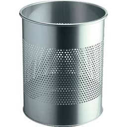 Durable 3310 331023 Papirkurv 15 l (Ø x H) 260 mm x 315 mm Metal Sølv 1 stk