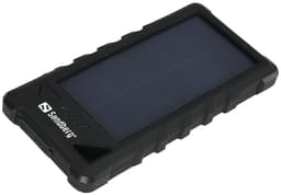 16.000 mAh utendørs solcellebank, svart
