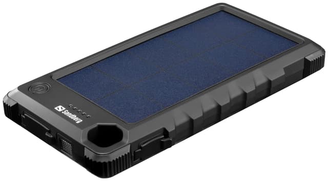 10.000 mAh Outdoor Solar PowerBank, Black