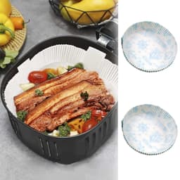 Engangs Air Fryer Papir Liner 100-pak Blå 16 cm