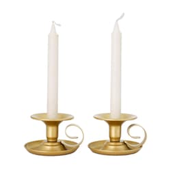 Muggljusstakar med handtag 2-pack Guld