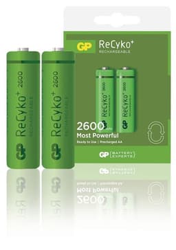 Oppladbart NiMH Batteri AA 1.2 V 2600 mAh 2-Blister
