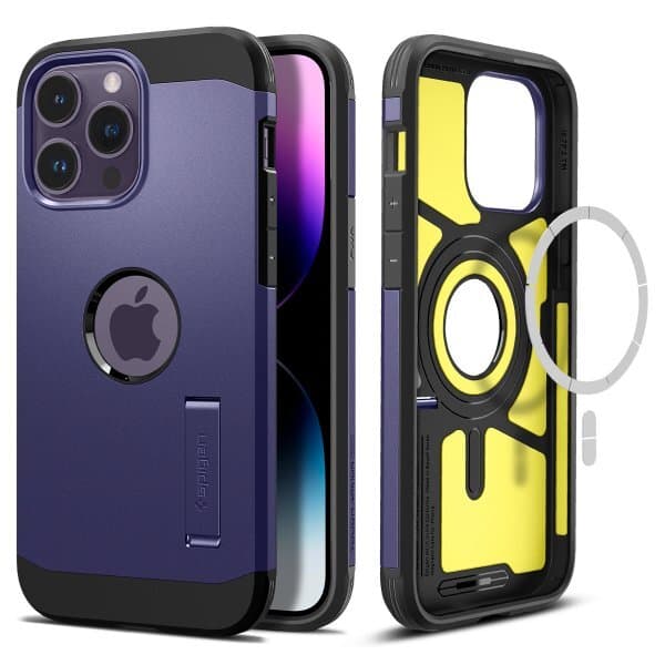 Spigen iPhone 14 Pro Max Deksel Tough Armor MagFit Deep Purple