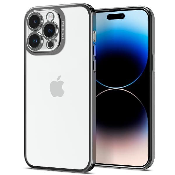 Spigen iPhone 14 Pro Max Skal Optik Crystal Chrome Gray