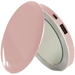 Hyper Pearl make-up spejl + powerbank - rosaguld