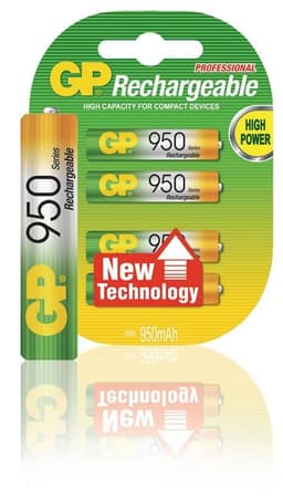 Ladattava NiMH Akku AAA 1.2 V 950 mAh 4-Blisteri