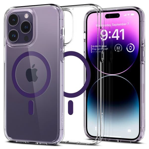 Spigen iPhone 14 Pro Max Deksel Ultra Hybrid MagFit Deep Purple