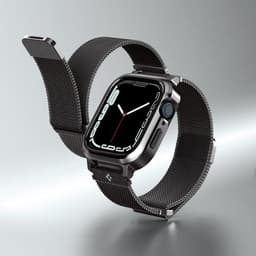 Spigen Apple Watch 45mm Skal med Armband Metal Fit Pro Graphite