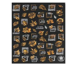 Efterår Laser Nail Art Stickers 1 ark Guld