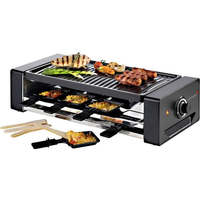 Korona 45070 Raclette 8 pannor Svart, Silver - Elgiganten