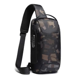Anti-tyveri lås messenger bag Flerfarget