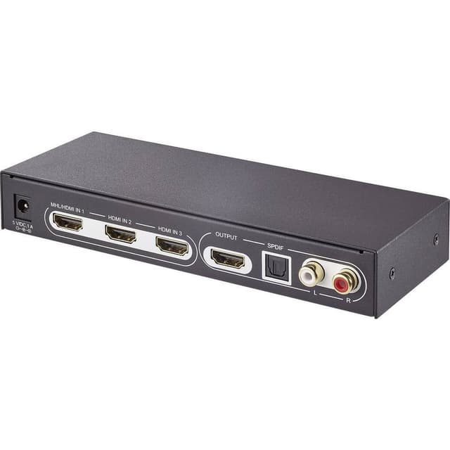 SpeaKa Professional 3 Port HDMI-Switch 3D-rendering