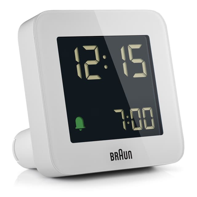 Braun digital vekkerklokke hvit BC09W
