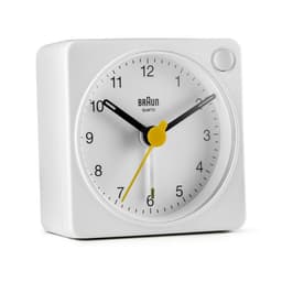 Braun firkantet vekkerklokke hvit BC02XW