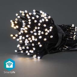 Nedis SmartLife Julelys | Streng | Wi-Fi | Varm til avkjølt hvitt | 200 LED's | 20.0 m | Android™ / IOS