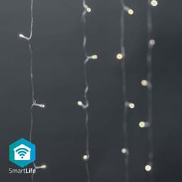 Nedis SmartLife Julelys | Gardin | Wi-Fi | Varm Hvit | 200 LED's | 3.00 m | Android™ / IOS