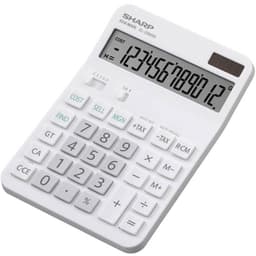 Sharp EL-338 GN Bordlommeregner solcelle-drift, Batteridrevet Hvid Display (indstil): 12