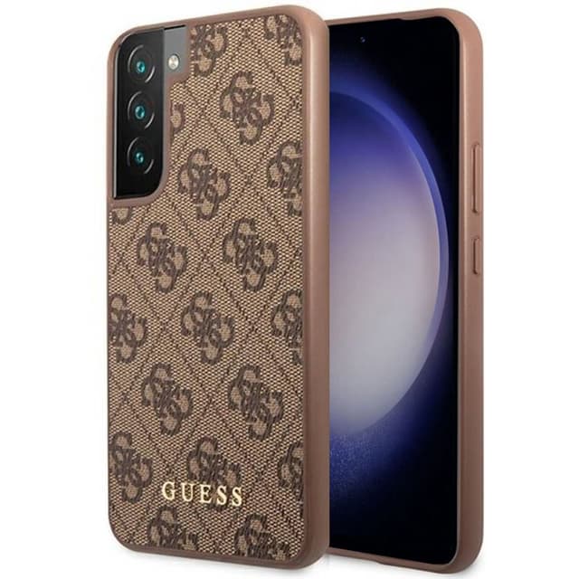 Guess Hardcase 4G metal gold logo Samsung Galaxy S23 - Brun