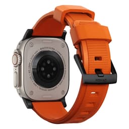NOMAD Apple Watch 42/44/45mm/Apple Watch Ultra Ranneke Rugged Band Ultra Orange Svart